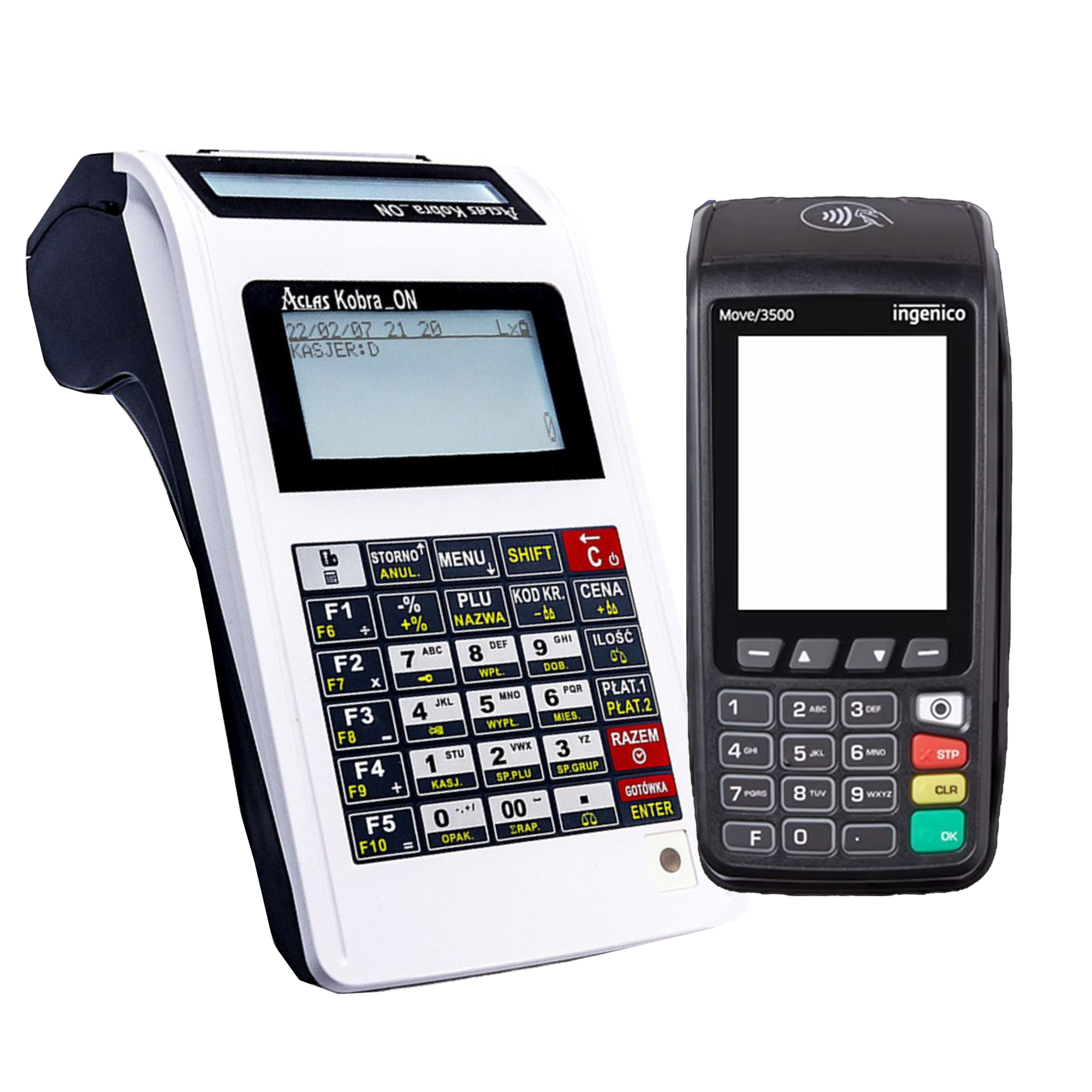 Kasa fiskalna KOBRA Online + Terminal płatniczy Move 3500 ( BIAŁA KASA )